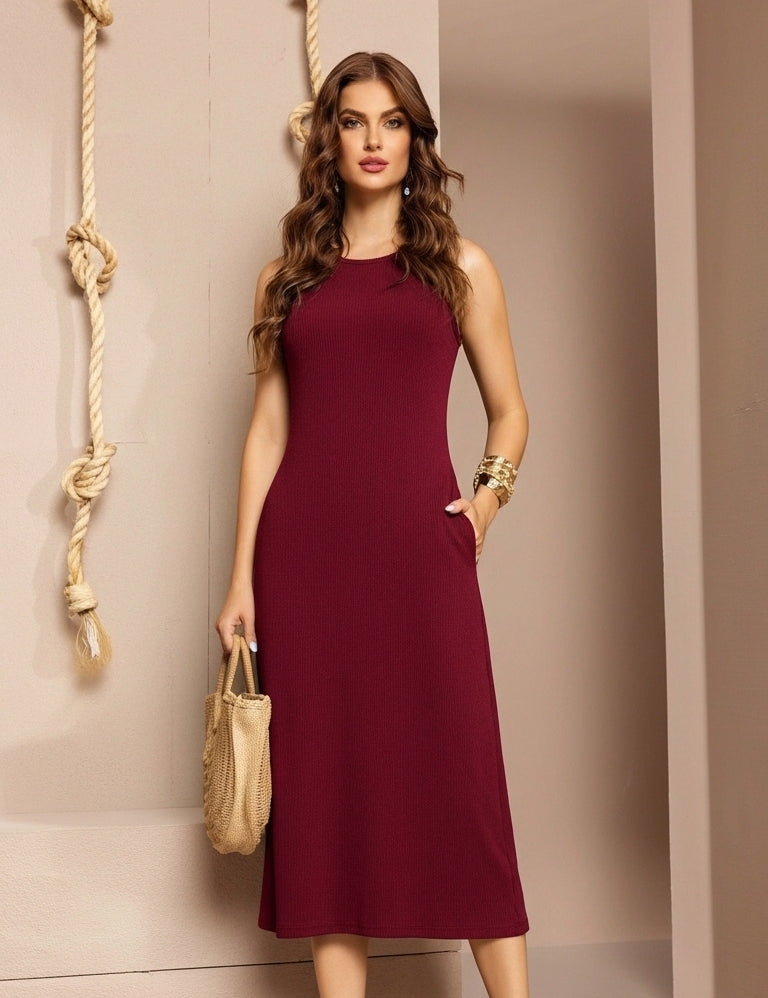 VESTIDO CANELADO MARIA