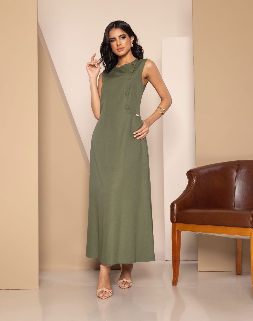 Vestido Linho Realeza