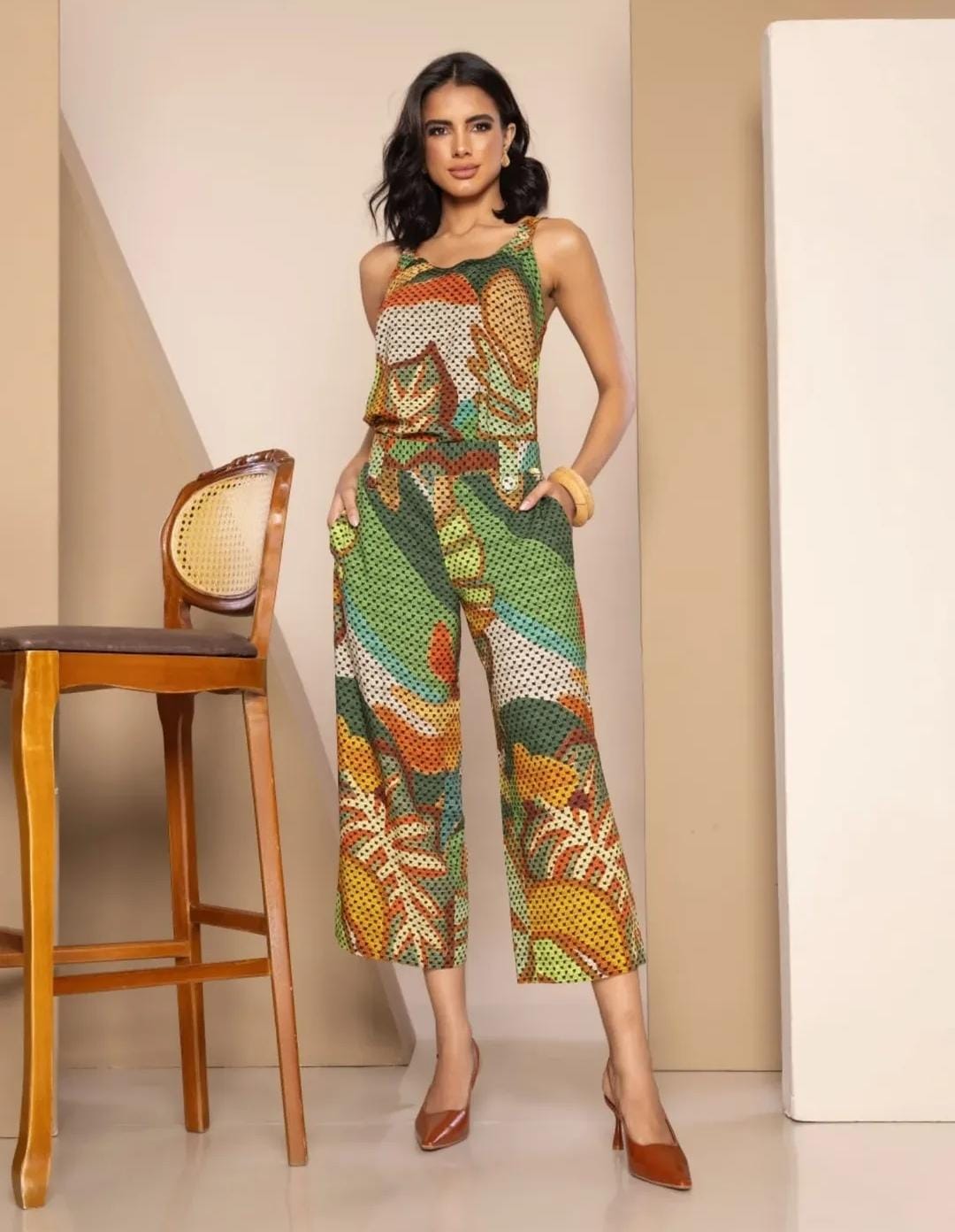 CONJUNTO PANTACOURT BOTÃO COBERTO