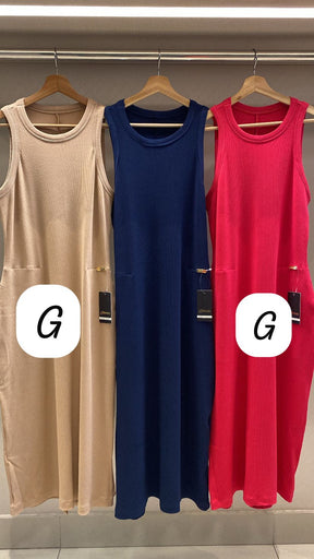 VESTIDO MALHA CANELADA