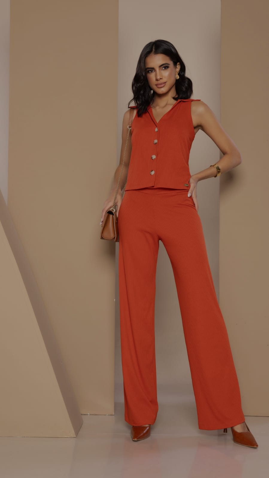 CONJUNTO LIVIA MALHA CANELADA