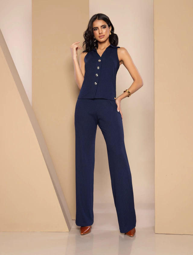 CONJUNTO LIVIA MALHA CANELADA