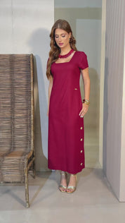 VESTIDO ANA CLARA BOTOES