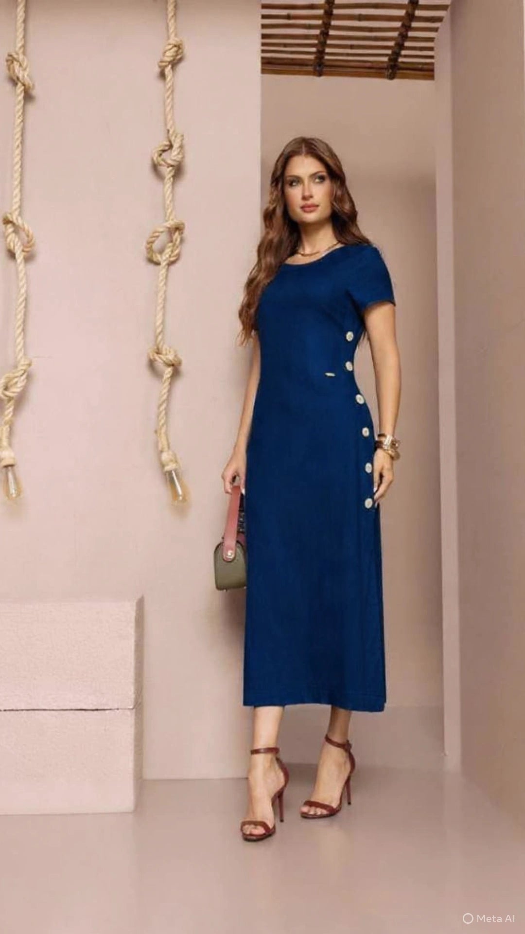 VESTIDO LAURA BOTOES