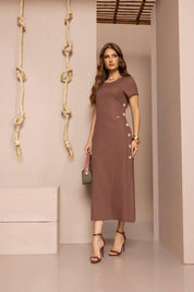 VESTIDO LAURA BOTOES